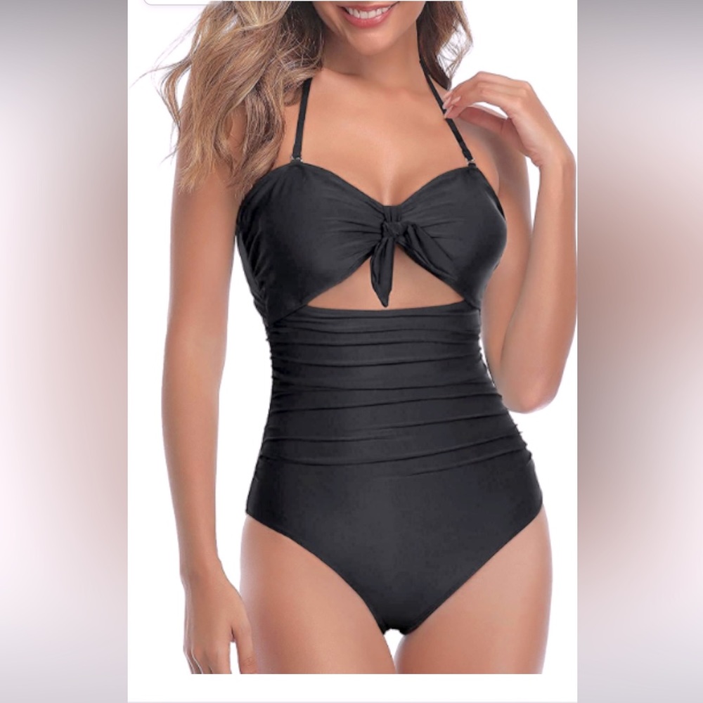 New - Black One piece bathing suit